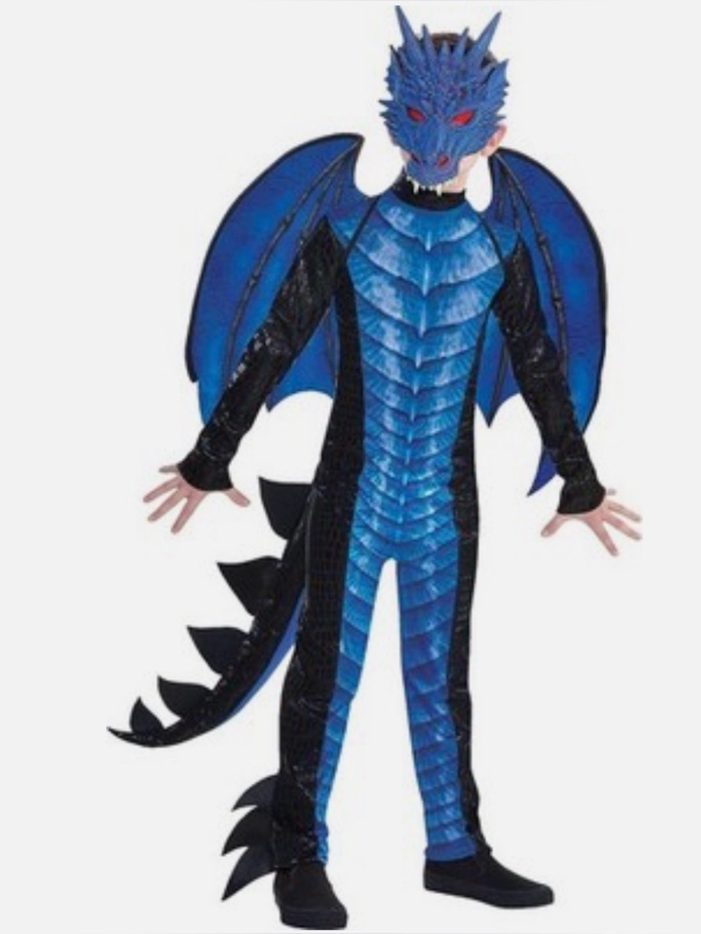 Deadly Dragon Medieval Fantasy Animal Blue Fancy Halloween Child Costume